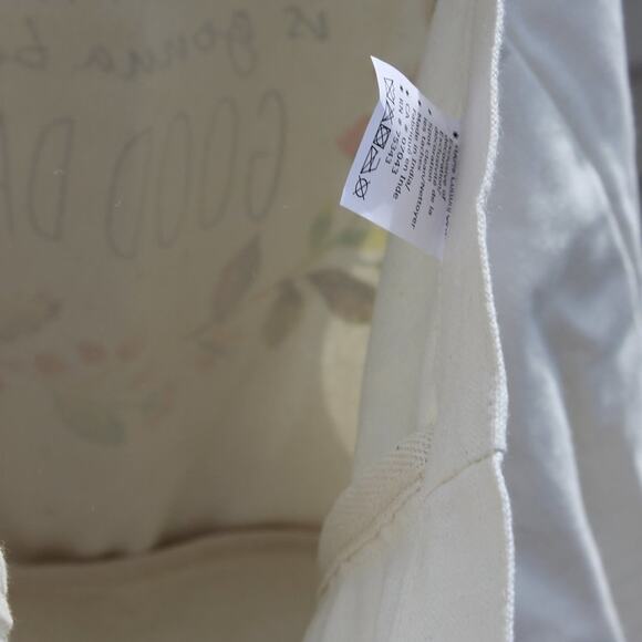 Shabby Chic Canvas Shopper Tote Bag Cotton Canvas Cottage Prairie Farmhouse - Picture 7 of 8